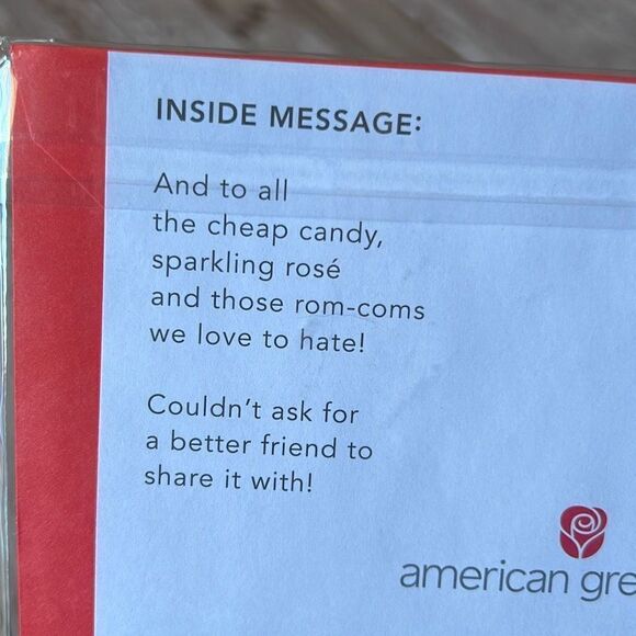 New! HERE’S TO US Valentine’s Day Card by American Greetings Wife Girlfriend NWT - Picture 2 of 5